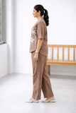 Cocoa Palm Breeze Co-ord Set With embroidery