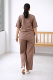 Cocoa Palm Breeze Co-ord Set With embroidery