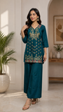 Peacock Teal Elegance Designer Ethnic Wear for Women