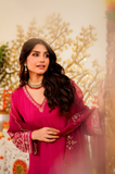 Rani Pink Elegance Kurta Palazzo Set