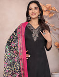 Royal Black Embroidered Kurta Pant Set with Vibrant Patola Inspired Dupatta for Festive & Traditional Wear