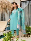 Serenity Blue Floral Printed Designer Kurta Set