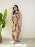 Classic Kalamkari Print Kurta Pant Dupatta Set