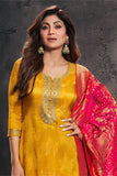 Royal Mustard Banarasi Suit Set with Premium Banarasi Dupatta