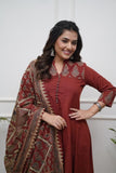 Premium Pure Cotton Kalamkari Suit Set with Full Work Nack