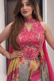 Wiora Designer Chinon Floral Wedding Kurti Set with Dupatta