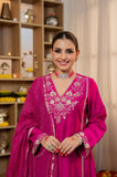 Luxury Pure Satori Silk Kurta Suit Set with Intricate Embroidery, Bottoms & Banarasi Zari Dupatta