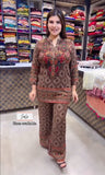 Ethnic Printed Kurti Palazzo Co-Ord Set for Women