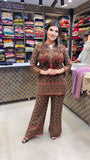 Ethnic Printed Kurti Palazzo Co-Ord Set for Women
