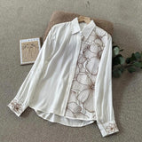 Women’s Stylish Floral Embroidered Full Sleeve Fashion Shirt