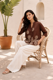 Soft Rayon Cotton Designer Embroidered Casual Top