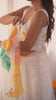 Soft Organza Silk Saree And Blouse with Vibrant Floral Embroidery and Premium Flowy Texture
