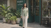 WIORA Women’s Green & Cream Floral Printed Shirt – Elegant Full Sleeve Button-Down Casual Shirt with Contrast Collar, Statement Floral Design & Stylish Everyday Look