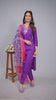 Royal Purple Embroidered Kurta Pant Set with Vibrant Patola Inspired Pink Dupatta