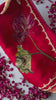 Red Organza Silk Saree Floral Embroidery With Blouse